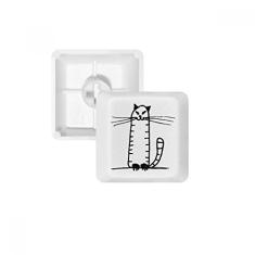 Kit de atualização para jogos com teclado mecânico PBT Cat Stripe Sit Black Line