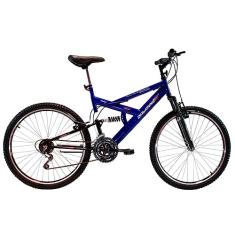 Bicicleta Aro 26 18V Full Suspention Max 260 Azul