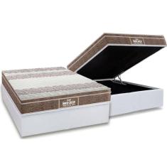Cama Box Baú Casal: Colchão Ortopédico Probel D33 / EP Guarda Costas PróIntense Plus + Base CRC Courano White(138x188)