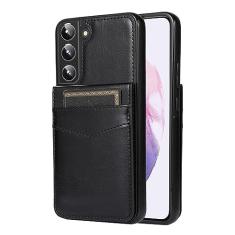 Capa de suporte para Samsung Galaxy S23 S22 S21 S20 FE Ultra S10 E S9 S8 Plus Carteira Cartão Choque Flip Couro Bolsas de telefone Capa, preta, para Galaxy S10E