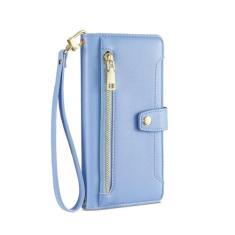 Capa crossbody para Samsung Galaxy S24 Ultra S24 PLus S23 FE M34 A25 A15 A35 A55 5G A05 A05S Capa carteira flip para telefone com cordão, azul, para Samsung A55 5G