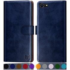 SUANPOT Capa carteira para iPhone 7/8/SE2/SE 3ª 2020/2022 de 4,7 polegadas com bloqueio de RFID, porta-cartão de crédito, capa de telefone de couro PU flip book capa celular mulheres homens para Apple