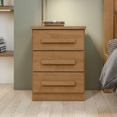 Mesa de Cabeceira 3 Gavetas Baião Plus - Móveis Lopas