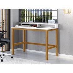 Escrivaninha Califórnia Branco/Amêndoa - Tebarrot Móveis