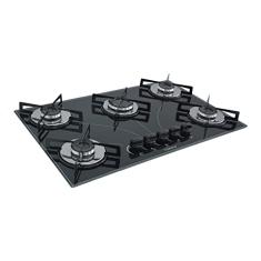 Cooktop Premium 5 Bocas Ultra Chama Preto Chamalar Bivolt