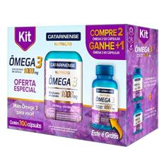 CATARINENSE NUTRIÇÃO Kit Ômega 3 1000 Mg Catarinense Nutrição 300 Cps