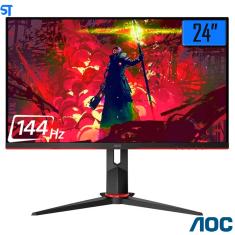 Monitor Gamer AOC 24&quot; G2 Hero 144Hz IPS 1ms AMD FreeSync 24G2 Widescreen - Full HD HDMI VGA IPS