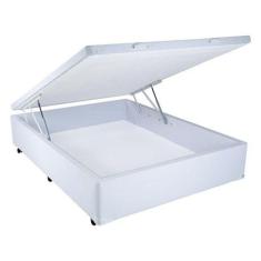 Cama Box Baú Casal Branco Sintetico 138x188