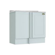 Gabinete De Cozinha Modulado Balcão Canto Reto Americana C/tampo Branco - Henn
