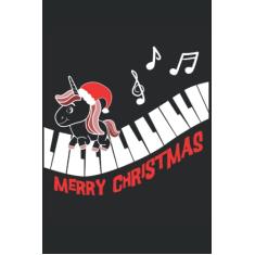 Notizbuch Piano Einhorn Klavier lustige Tiere Musik Merry Christmas