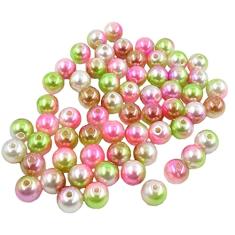 Xeahung 200 peças de contas de cristal acrílico contas redondas pingentes para fazer joias, pulseiras, brincos, colar, adultos, contas, projetos de arte, artesanato, enfeites de Natal, presentes de