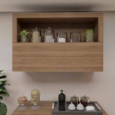 Armário Aéreo para Cozinha 120cm Carvalho