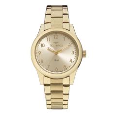 Relógio technos feminino dourado analógico 2035mkm/1x