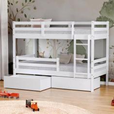 Beliche Infantil Slim RB com 02 Gavetas e Grade de Proteção Madeira Ma