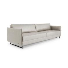 Sofá 3 Lugares Enrico Linho Bege 210 cm - Modern