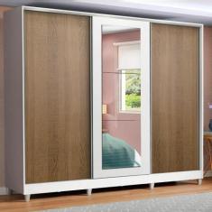 Guarda Roupa Casal 100%Mdf Madesa Eros 3 Portas De Correr