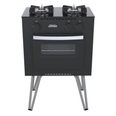 Fogao a Gas 2 Bocas com Forno Venax Mini Cook Preto