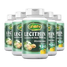 Kit 2 Lecitina de soja 900mg Unilife 120 cápsulas