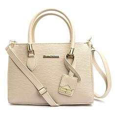 Bolsa Handbag Feminina Fecho em Zíper com Alças de Mão Fixas e Transversal