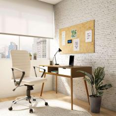 cadeira de escritório diretor giratória assen branca