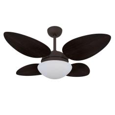 Ventilador De Teto Pétalo Marrom Mdf Laqueadas Tabaco220V