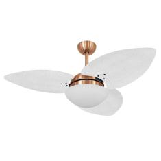Ventilador Teto Volare Cobre Dunamis S3 Palmae Branco 110V