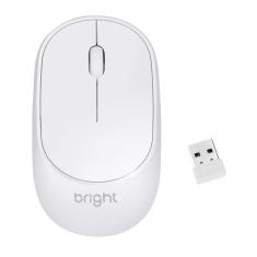 Mouse sem fio BRANCO - MS001 - BRIGHT