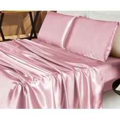 Jogo de Cama Queen 04 Peças Cetim Charmousse - Prata - Bella Layette, 