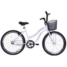 Bicicleta Feminina Aro 26 Beach Branca