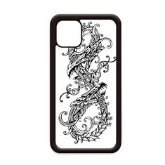Capa abstrata de dois dragões chineses para iPhone 11 Pro Max para Apple Mobile Case Shell