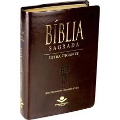Bíblia Sagrada Ntlh Letra Gigante  Marrom Nobre