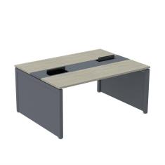 Mesa de Plataforma Dupla para 2 Pessoas Corporativa 140x140/2p Cinza