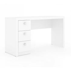 Escrivaninha 03 Gavetas Reversível Me4102 Branco Branco