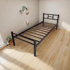 Cama Solteiro em Aço Ferro Industrial Reforçado Ideal para Alojamento 