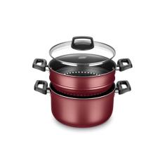 Cozivapor Panela de Cozimento A Vapor Antiaderente Cereja, MTA