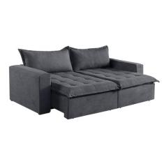 Sofá Cama 5 Lugares Retrátil e Reclinável M-184 Veludo Martins - Marti