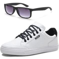 Kit Tênis Com Óculos Casual Unissex Conforto - Form's, 42, Branco