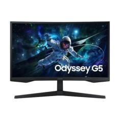 Monitor Gamer Samsung Odyssey G5 27, Resolução QHD, Taxa de atualização de 165Hz & 1ms de tempo de resposta (MPRT), Curvatura com 1000R, HDR 10, AMD FreeSync, Eye Saver Mode & Flicker Free Mode