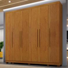 Guarda-Roupa Casal Bari 6 Portas 6 Gavetas Cinamomo - Panorama Móveis 