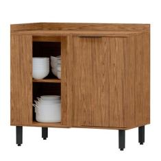 Balcão de Cozinha Toscana 100% Mdf 1 Porta Freijó - Mx Móveis, Marrom,