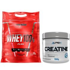 Kit Whey 100% 900g Integralmédica + Creatina 100% 150g Alpex, kit100pu