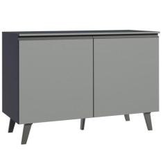 Balcão De Pia 2 Portas Com Pés Cinza Nice Madesa Cinza