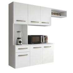 Armário de Cozinha Completa Suspenso com Balcão 6 Portas 1 Gaveta Belí