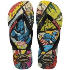 Chinelo Havaianas Top Marvel Classics - Preto e Vermelho - 35/36-Masculino