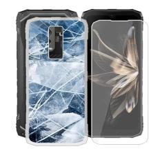AQGGIIXY Capa de telefone para Doogee Blade 10 Ultra (16.7 cm) capa com 1 x película protetora de vidro temperado, TPU macio fino [à prova de choque X anti-amarelo] capa transparente, para capa Doogee