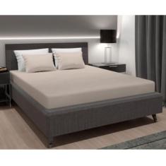 Jogo de Lençol Casal Padrão Liso 3 Peças Com Elástico 100% Algodão - D