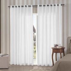 Cortina Para Sala/Quarto Oxford 300x250  Admirare, Branco