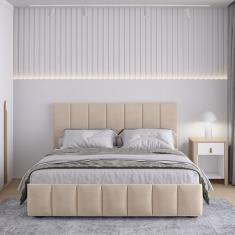 Cama Casal Estofada sem Cabeceira Uvaia CabeCasa MadeiraMadeira