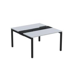 Mesa Plataforma Dupla com Pé de Aço para Coworking 130X140/2P PDC13/14/2P Cinza/Preto