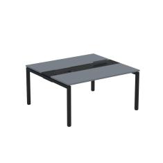 Mesa Plataforma Dupla com Pé de Aço para Coworking 150X140/2P PDC15/14/2P Grafito/Preto